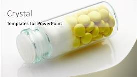  Presentation with sleep health - Theme featuring valerian-root-extract-herbal-pills background and a white colored foreground