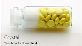  Presentation with sleep health - Presentation theme having valerian-root-extract-herbal-pills background and a mint green colored foreground