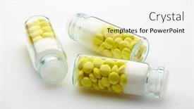  Presentation with nervous system - PPT theme enhanced with valerian-root-extract-herbal-pills background and a white colored foreground