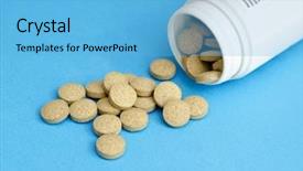  Presentation with herbal - Amazing theme having valerian tablets backdrop and a light blue colored foreground