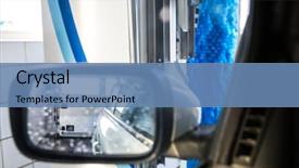  Presentation with interior - Presentation theme featuring valet - car in a carwash background and a teal colored foreground