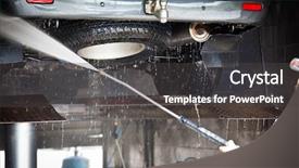  Presentation with cars - Cool new presentation theme with valet - cars in a carwash backdrop and a dark gray colored foreground