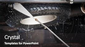  Presentation with cars - Amazing slide set having valet - cars in a carwash backdrop and a dark gray colored foreground