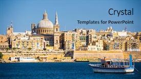  Presentation with architecture - Presentation consisting of valeter - beautiful view on valletta architecture background and a  colored foreground