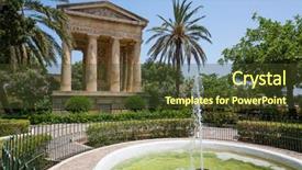  Presentation with gardens - Slide set consisting of valeter - picturesque view on lower barrakka background and a  colored foreground