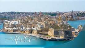  Presentation with postcard - PPT theme enhanced with valeter - postcard with beautiful panoramic view background and a  colored foreground