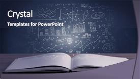  Presentation with hand drawn brush stroke design - Beautiful PPT layouts featuring valeurs - hand-drawn financial plans and charts backdrop and a ocean colored foreground