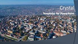  Presentation with western - PPT layouts with valjevo-panorama-of-city background and a teal colored foreground