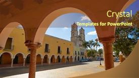  Presentation with mexico city - Beautiful slide deck featuring valladolid city arcs arcade in yucatan mexico backdrop and a tawny brown colored foreground