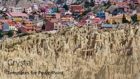  Presentation with beautiful landscapes - Presentation having valle-de-la-luna background and a coral colored foreground
