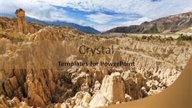  Presentation with beautiful landscapes - Beautiful PPT theme featuring valle-de-la-luna backdrop and a coral colored foreground