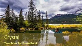  Presentation with road - PPT theme consisting of valley-along-the-pocahontas-road background and a tawny brown colored foreground