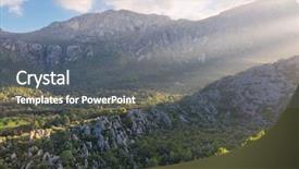  Presentation with landscape - Colorful theme enhanced with valley and mountains mallorca balearic backdrop and a  colored foreground
