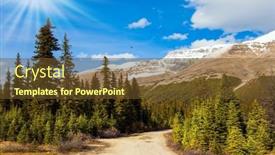  Presentation with autumn - Slide deck enhanced with valley-at-the-foot background and a  colored foreground