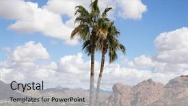  Presentation with mountain view - Presentation theme having valley camelback mountain in phoenix background and a sky blue colored foreground