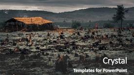  Presentation with deforestation - Amazing presentation theme having caused by deforestation and slash backdrop and a dark gray colored foreground