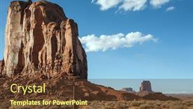 Presentation with navajo - PPT theme having valley-drive-approaching-elephant-butte background and a tawny brown colored foreground