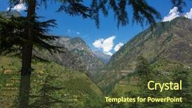  Presentation with himachal pradesh - Beautiful PPT layouts featuring valley in himachal pradesh india backdrop and a tawny brown colored foreground