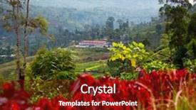  Presentation with sri lanka - Beautiful presentation theme featuring valley in mountains with tea backdrop and a  colored foreground