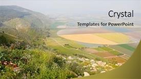  Presentation with galilee - Slides featuring valley in the israeli galilee background and a  colored foreground