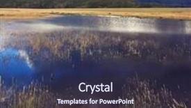  Presentation with chile - Beautiful slide deck featuring valley is surrounded by mountains in the park torres del paine chile the sky is partially covered with low thunderclouds shallow lake overgrown with reeds reflects the blue sky backdrop and a tawny brown colored foreground