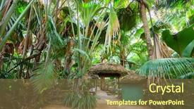  Presentation with mai - Slides with valley island of praslin seychelles background and a tawny brown colored foreground