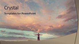  Presentation with national parks yosemite valley yosemite - Slide set with valley national park california usa background and a coral colored foreground