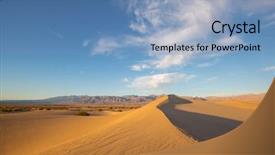  Presentation with sand dunes - Slides with valley national park california usa background and a teal colored foreground