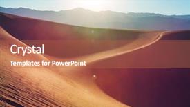  Presentation with sand dunes - Presentation theme enhanced with valley national park california usa background and a coral colored foreground