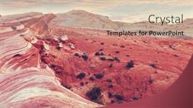  Presentation with nevada - Presentation theme having valley-of-fire-state-park background and a soft green colored foreground