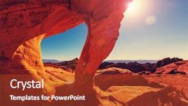 Presentation with nevada - Theme with valley of fire state park background and a red colored foreground