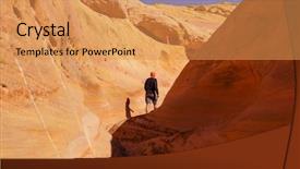  Presentation with nevada - Theme consisting of valley of fire state park background and a yellow colored foreground