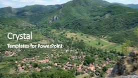  Presentation with river valley - Colorful theme enhanced with valley of jerma river serbia backdrop and a  colored foreground