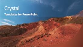  Presentation with mars - PPT theme featuring valley of mars landscapes background and a teal colored foreground