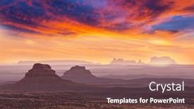  Presentation with rock - PPT theme having valley-of-the-gods-rock background and a tawny brown colored foreground