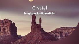  Presentation with rock - Colorful presentation design enhanced with valley-of-the-gods-rock backdrop and a gray colored foreground