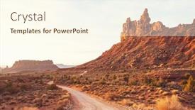  Presentation with rock - Presentation theme with valley-of-the-gods-rock background and a cream colored foreground