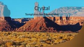  Presentation with rock - Theme having valley of the gods rock background and a light blue colored foreground