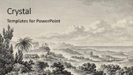  Presentation with temple - Colorful PPT layouts enhanced with valley of the temple backdrop and a soft green colored foreground