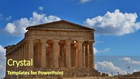  Presentation with italy art - Amazing theme having valley of the temples is backdrop and a tawny brown colored foreground