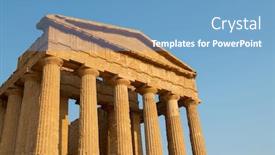  Presentation with ancient greek - Cool new presentation theme with valley-of-the-temples-valle backdrop and a teal colored foreground