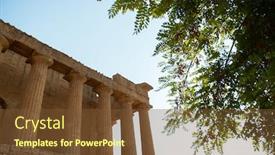  Presentation with winery - PPT theme enhanced with valley-of-the-temples-valle background and a tawny brown colored foreground