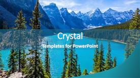 Presentation with water color - Amazing PPT layouts having valley of the ten peak backdrop and a teal colored foreground