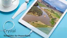  Presentation with river valley - Presentation with valley-of-the-upper-colorado background and a light blue colored foreground