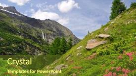  Presentation with alps - Theme having valley-saastal-in-the-canton background and a tawny brown colored foreground