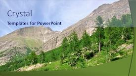  Presentation with alps - Amazing PPT theme having valley-saastal-in-the-canton backdrop and a light blue colored foreground