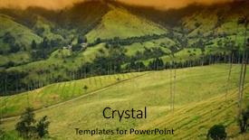  Presentation with colombia - Presentation featuring valley salento colombia south america background and a gold colored foreground