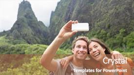 Presentation with healthy lifestyle - Audience pleasing slide set consisting of valley state park wailuku maui backdrop and a coral colored foreground