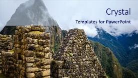  Presentation with sunshine - Presentation design enhanced with valley tmeples - sunshine breathtaking view of machupicchu background and a sky blue colored foreground
