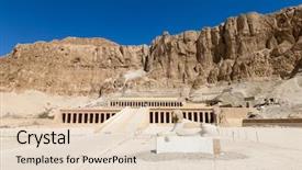 Presentation with egypt - Beautiful presentation featuring valley tmeples - temple of hatshepsut near luxor backdrop and a lemonade colored foreground